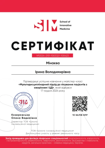 Мінаєва Ірина Володимирівна