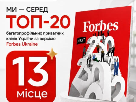 «Гармонія здоров’я» — серед топ-20 приватних клінік України за версією Forbes Ukraine